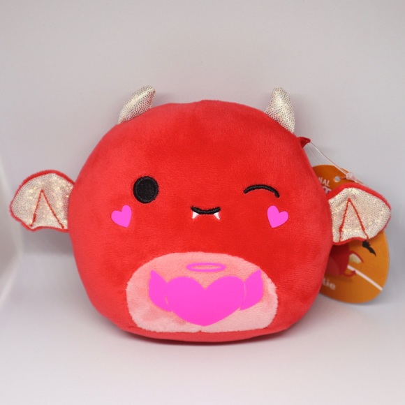 Custom Glow in the Dark Valentine’s Karlie Devil Bat Squishmallow Toy - Picture 3 of 8